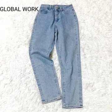 글로벌 워크 청바지 S 블루 포켓 캐주얼 데님