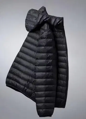 남성용 따뜻한 후드 부착 패딩 자켓 XL 사이즈