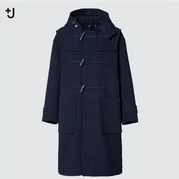 유니클로+J 울 오버 사이즈 더플 코트 XS 네이비