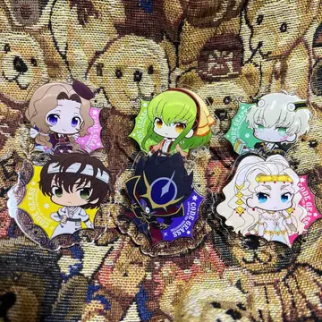 코드기어스 부활의 를르슈 아크릴 배지 푸니캐릭터 6개 세트 미사용 새상품