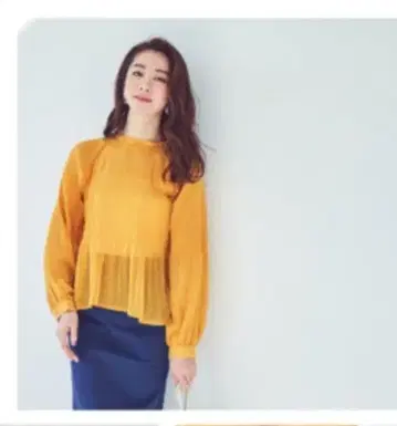 유어즈 M 사이즈 사쿠라 핑크 긴팔 블라우스 미사용 새상품