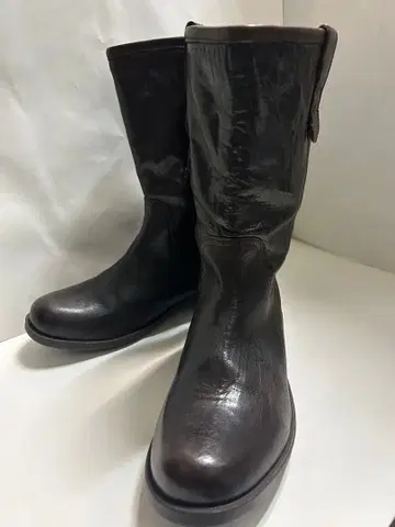 CAMPER 다크 브라운 가죽 부츠 24cm