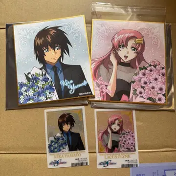 건담 SEED 키라 야마토 라크스 꽃다발 색지 특전 클리어 카드 세트