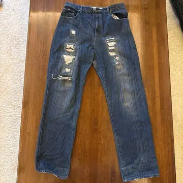 KANI 데미지 가공 스트레이트 청바지 y2k