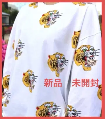 츄우카타베타이 올 패턴 호랑이 롱T 트라 롱셔츠