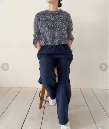 ISOOK Mix color shaggy knit