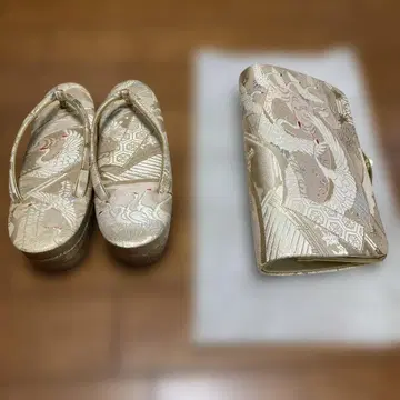 일본 의류용 조리 및 백 세트 골드