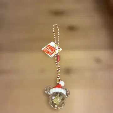 택 포함 디즈니 리조트 미키 모양 크리스탈 스트랩 산타 모자