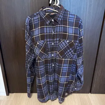 Dickies 체크 무늬 긴팔 셔츠