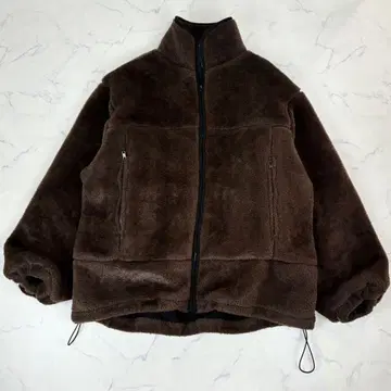 컨디션 최상 개럴개런트 네이비 보아 블루종 다크 브라운