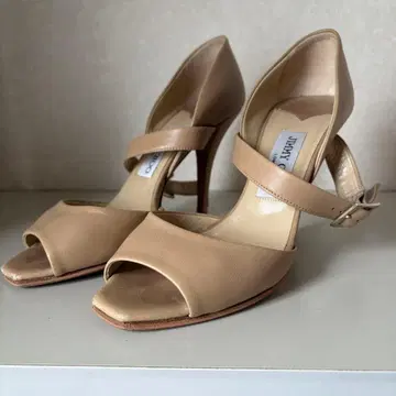 지미추 이탈리아제 힐 샌들 36 지미추 베이지