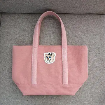 러브러리 페이러 올드 테디걸 와펜 토트백 핑크