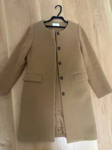 뷰티앤유스 유나이티드 애로우즈 노카라 코트 브라운 M