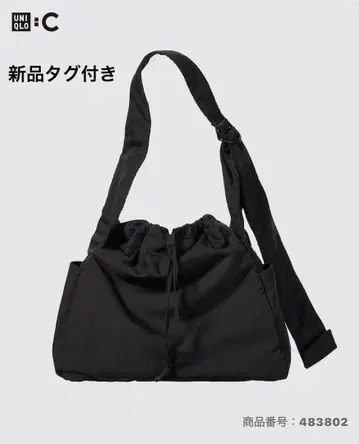 [ 미사용 새상품 ] UNIQLO C 소프트 퍼피 숄더백 블랙