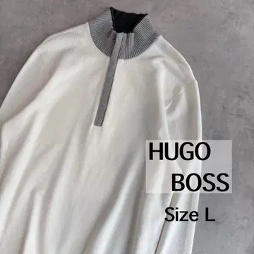 휴고보스 하프 지퍼 풀오버 트레이닝복 니트 상의