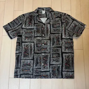 OFFSHORE 하와이안 셔츠 블랙/멀티 컬러