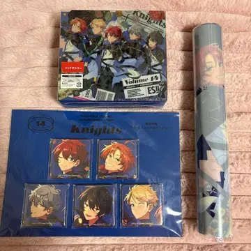 앙스타 Knights 앨범 특전 캔뱃지 클리어 포스터