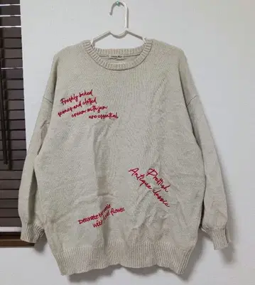 [ 머신 워셔블 ] 손그림풍 자수 니트 SM2