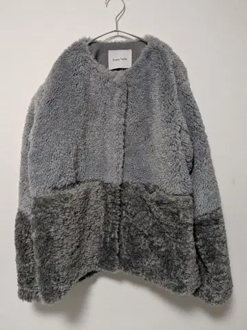 엠마 테일러 패치워크 인조 모피 자켓