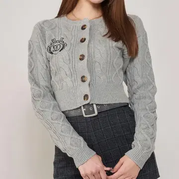 Darich 엠블럼 니트 가디건