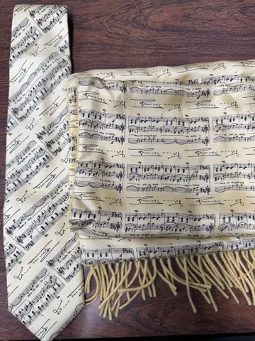 악보 패턴 머플러&넥타이 세트