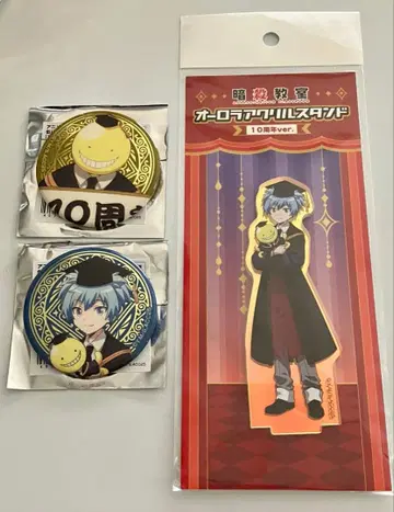 암살교실 오로라 아크릴 스탠드 캔뱃지 10주년 ver. 시오타 나기사
