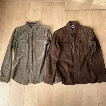 코듀로이 긴팔 셔츠 2점