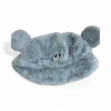 미키 귀 달린 퍼 햇 그레이