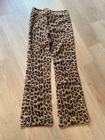 MOSCHINO 모스키노 레오파드 울 팬츠