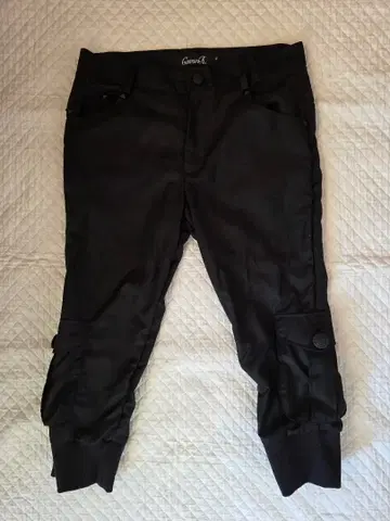 CavariA 7부 기장 블랙 팬츠