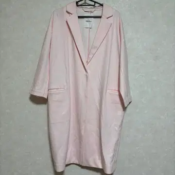 미라 오웬 롱 체스터 코트 핑크