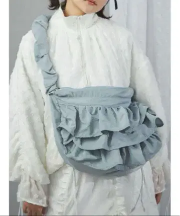 [ 새상품급 ] merry jenny 숄더백 프릴 블루