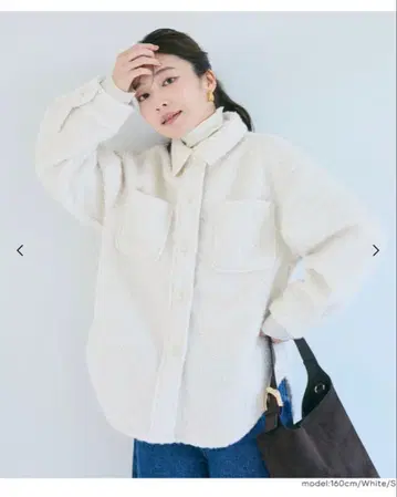 coca 푸들 보아 자켓 white L 사이즈