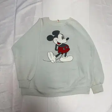 60s 70s 미키마우스 맨투맨 화이트