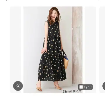 OBLI 랜덤 도트 원피스 S 사이즈