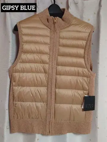 GIPSY BLUE 베이지 니트 다운 베스트 택 포함 새상품