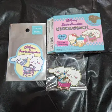 치이카와 (먼작귀) 산리오 캐릭터즈 핀 배지 스티커 시나모롤