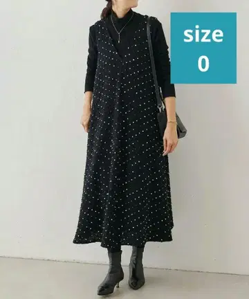 BEARDSLEY (비어즐리) 도트 트위드 플레어 원피스 (사이즈 0)