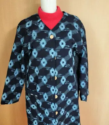 기모노 리메이크 무늬 코트