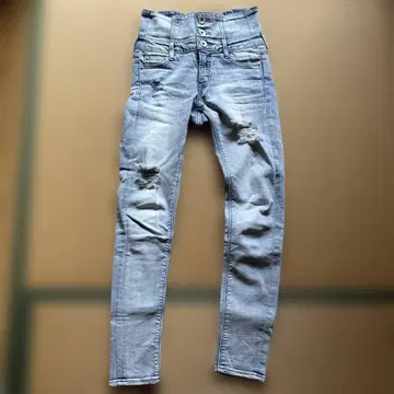 라이트 블루 스키니 데님 하이웨스트