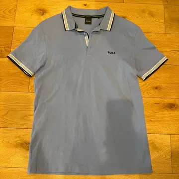 BOSS 라이트 블루 피케 셔츠