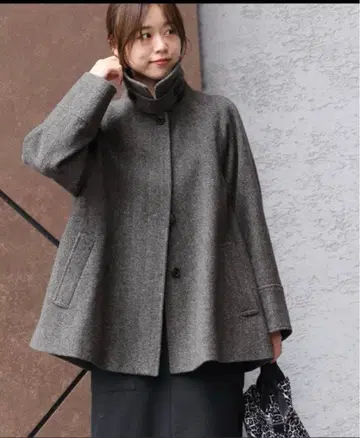 비슈 울 슈퍼 100 A라인 코트 저널 스탠다드 리룸 38