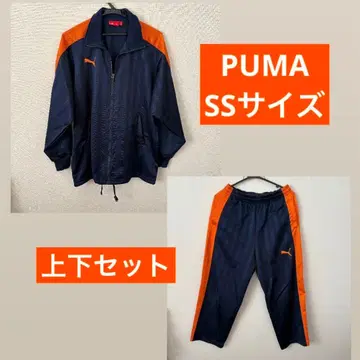 푸마 PUMA 오렌지 저지 스트라이프 저지 SS 상하의 세트 xs