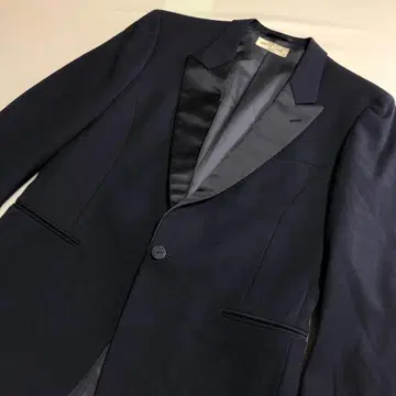 미사용급 피에르 가르뎅 턱시도 테일러드 자켓 네이비 새틴