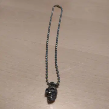 스컬 펜던트 목걸이 실버