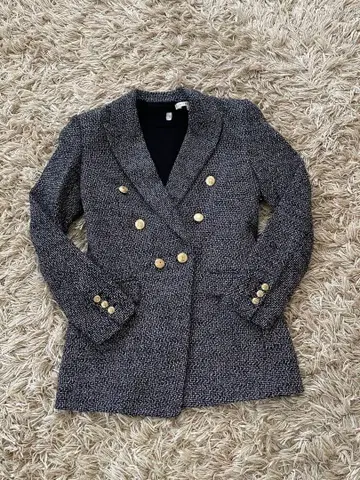 ZARA 블랙 자켓 USA 사이즈 S perle pech 블랙 니트