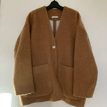 yori 울 모헤어 샤기 자켓 브라운 새상품급 아우터