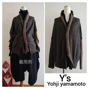 [새상품급] Y's 와이즈 스톨을 감은 듯한 멋진 가디건