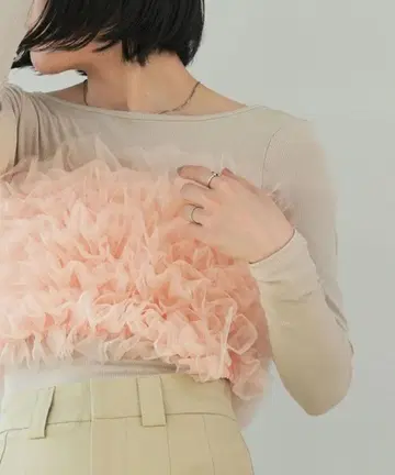 [새상품급] 완판템 chuclla 볼륨 튤 뷔스티에 핑크