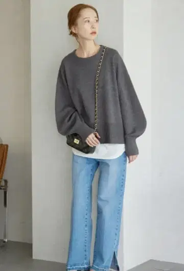 SLOBE IENA 워셔블 밀라노 리브 풀오버